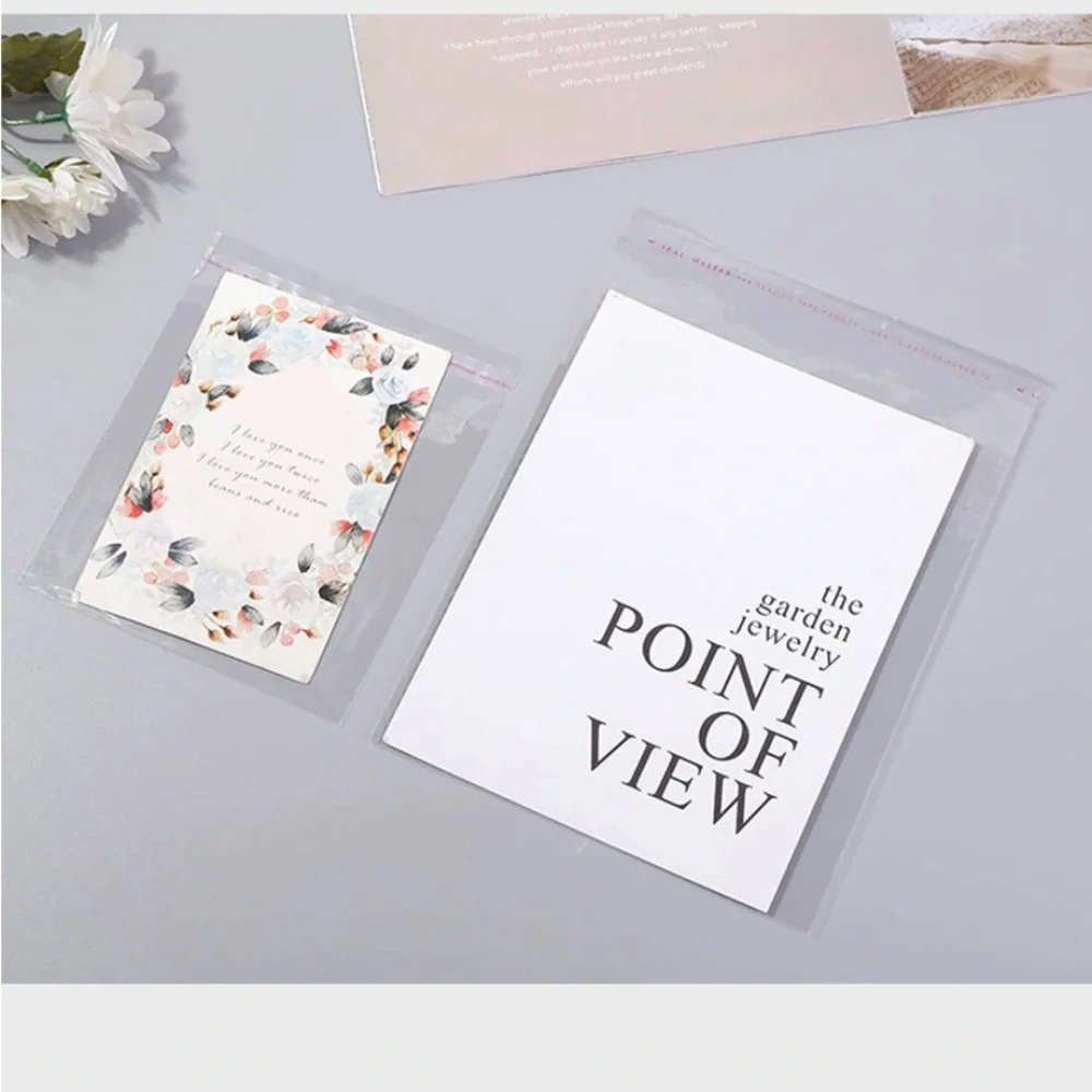 8x10”~50ct Clear Self Seal Poly Bags 📚🆕📚W/Free 50ct Thank You Stickers